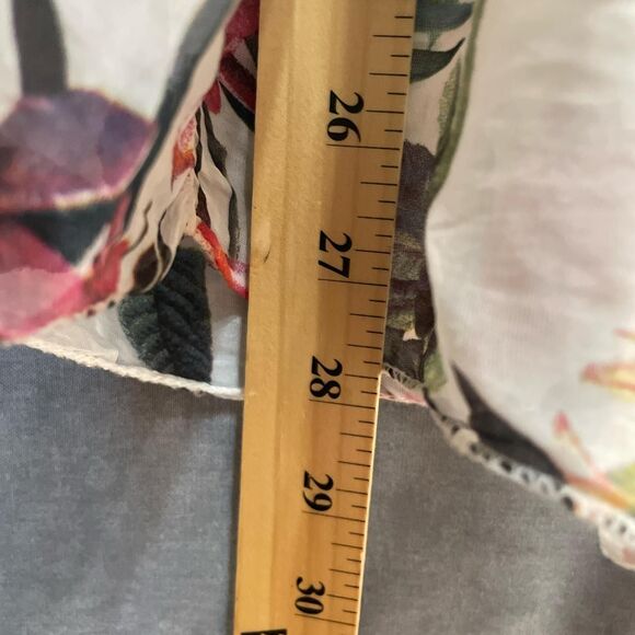 100% silk floral ruffled dress - Picture 4 of 8